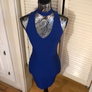 Guess dress XS royal blue, neck wrap. Stretchy.